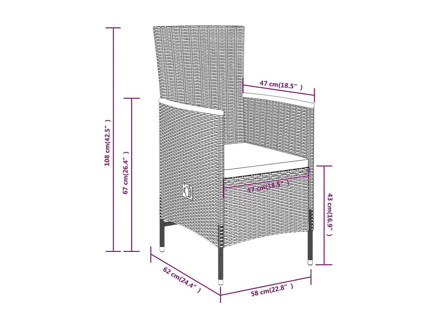 Juego de comedor de jardín muebles de exterior con cojines 9 piezas gris 02_0014174