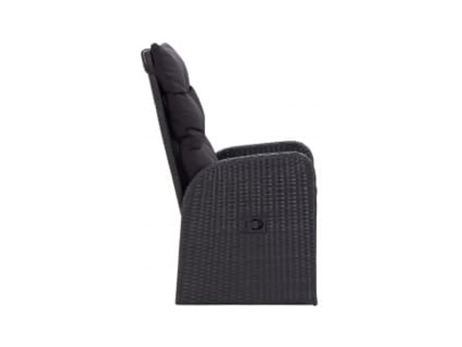 Juego de comedor de jardín muebles de exterior con cojines 5 piezas negro 02_0014158