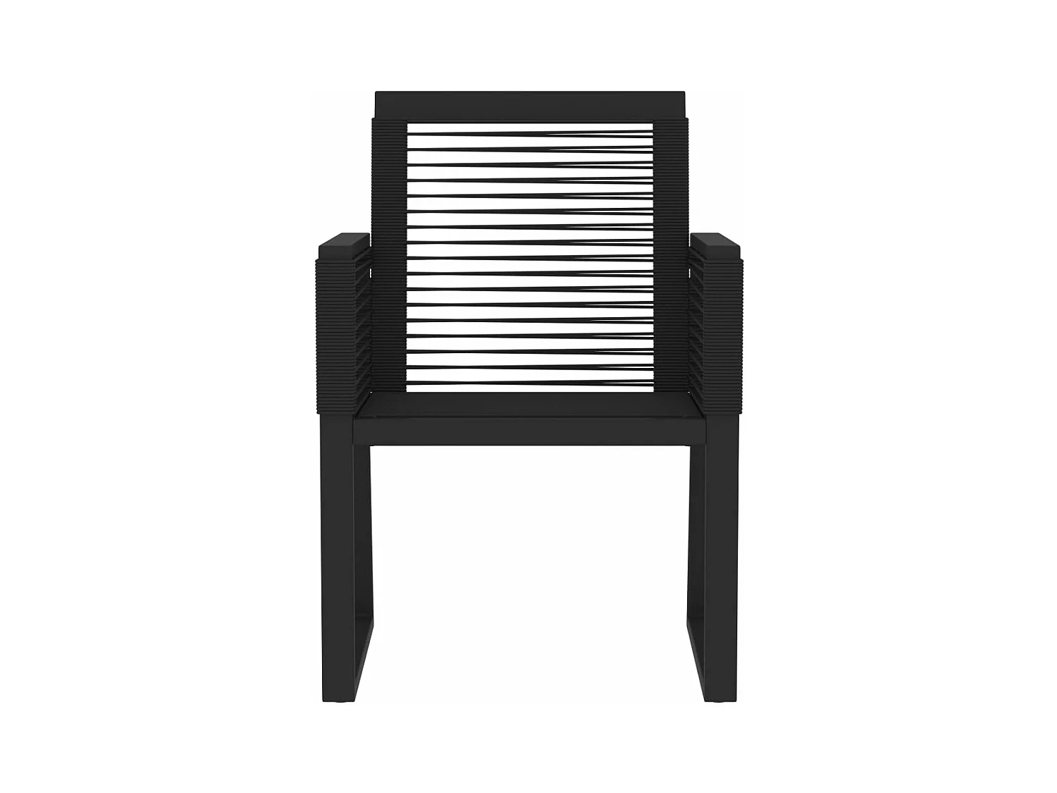 Juego de comedor de jardín muebles de exterior 5 piezas negro 02_0013841