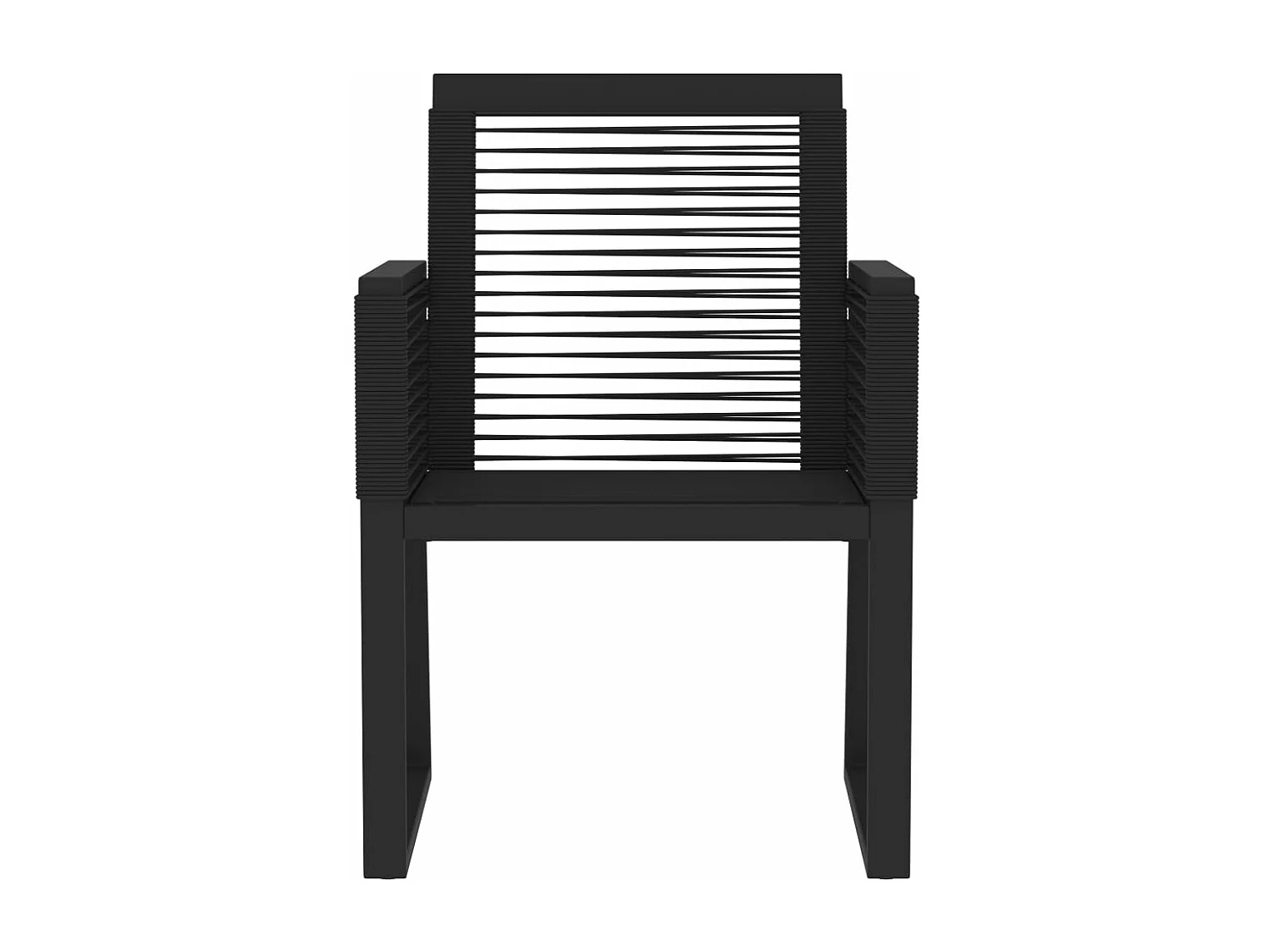 Conjunto de jantar de jardim móveis de exterior 5 peças preto 02_0013841