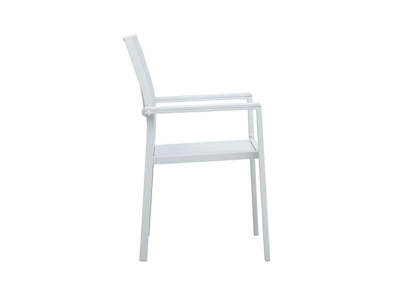 Juego de comedor de jardín muebles de exterior 5 piezas blanco 02_0013739