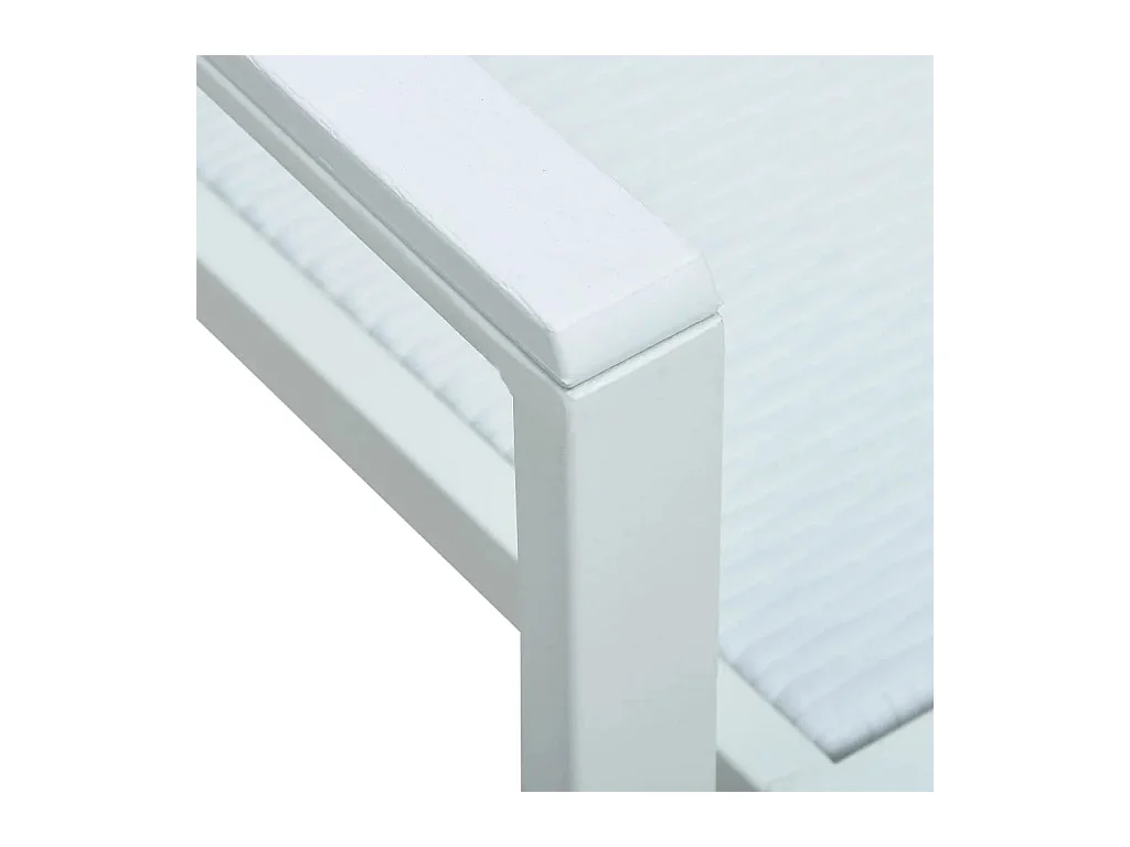 Juego de comedor de jardín muebles de exterior 5 piezas blanco 02_0013739