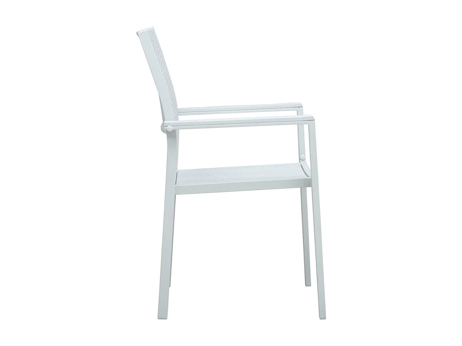 Juego de comedor de jardín muebles de exterior 5 piezas blanco 02_0013739