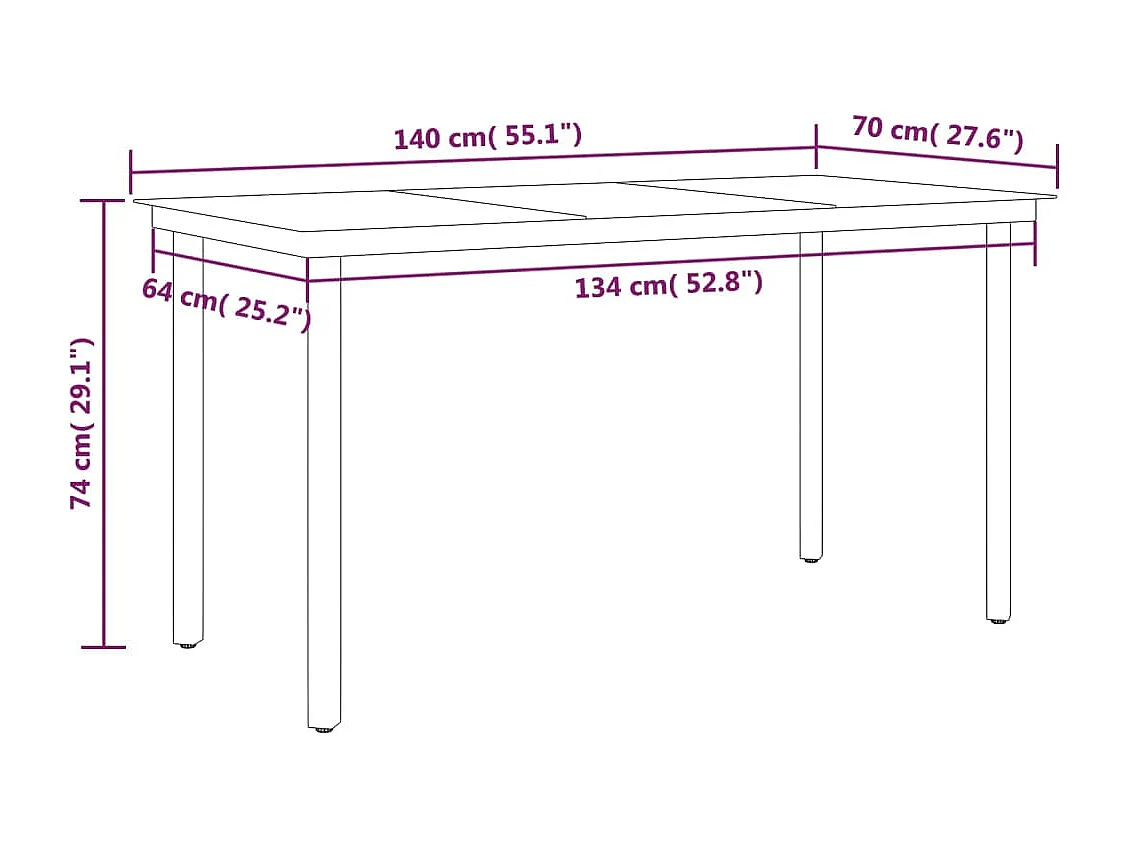 Juego de comedor de jardín muebles de exterior 5 piezas negro 02_0013858