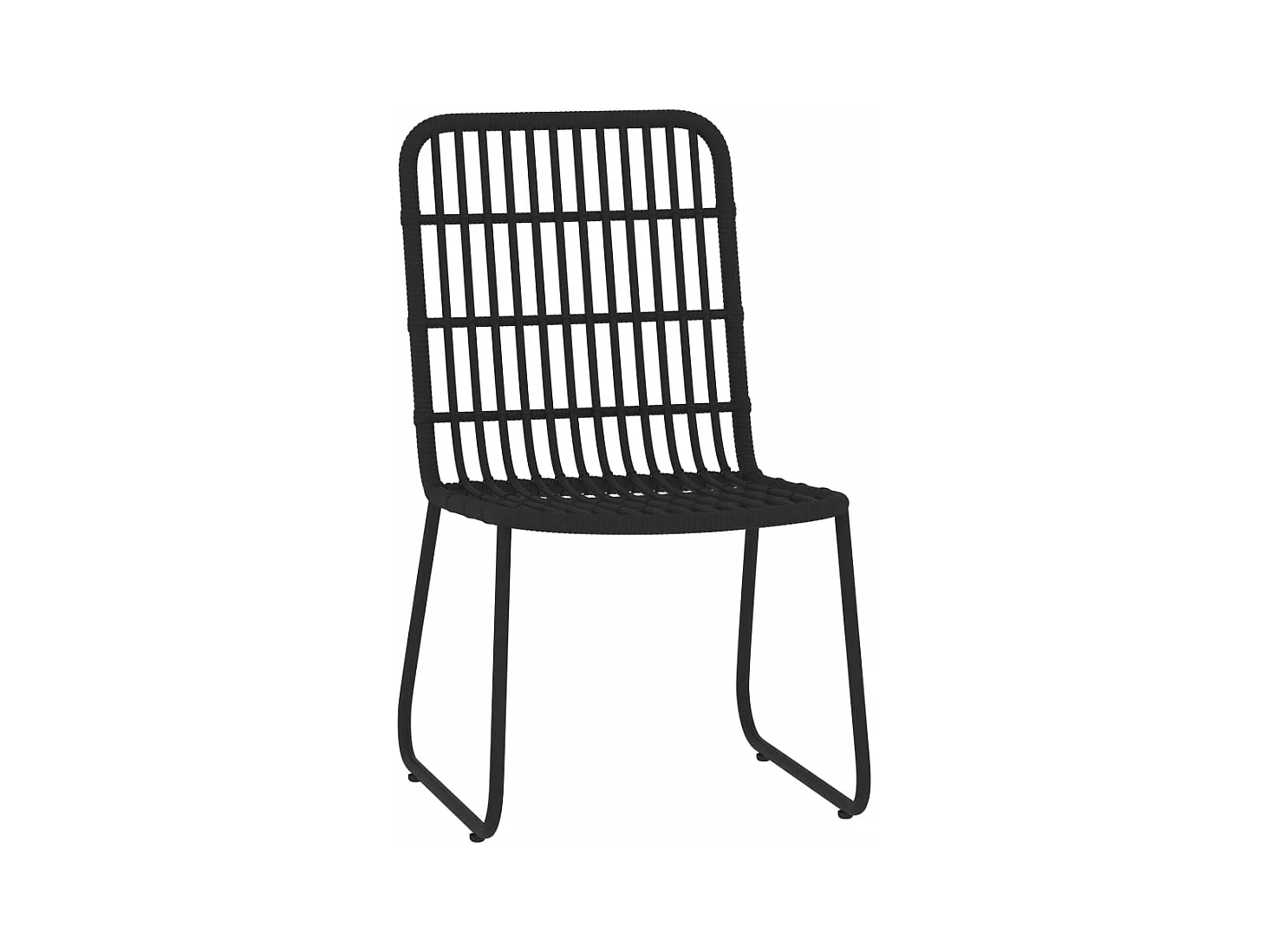 Conjunto de jantar de jardim móveis de exterior 5 peças preto 02_0013853