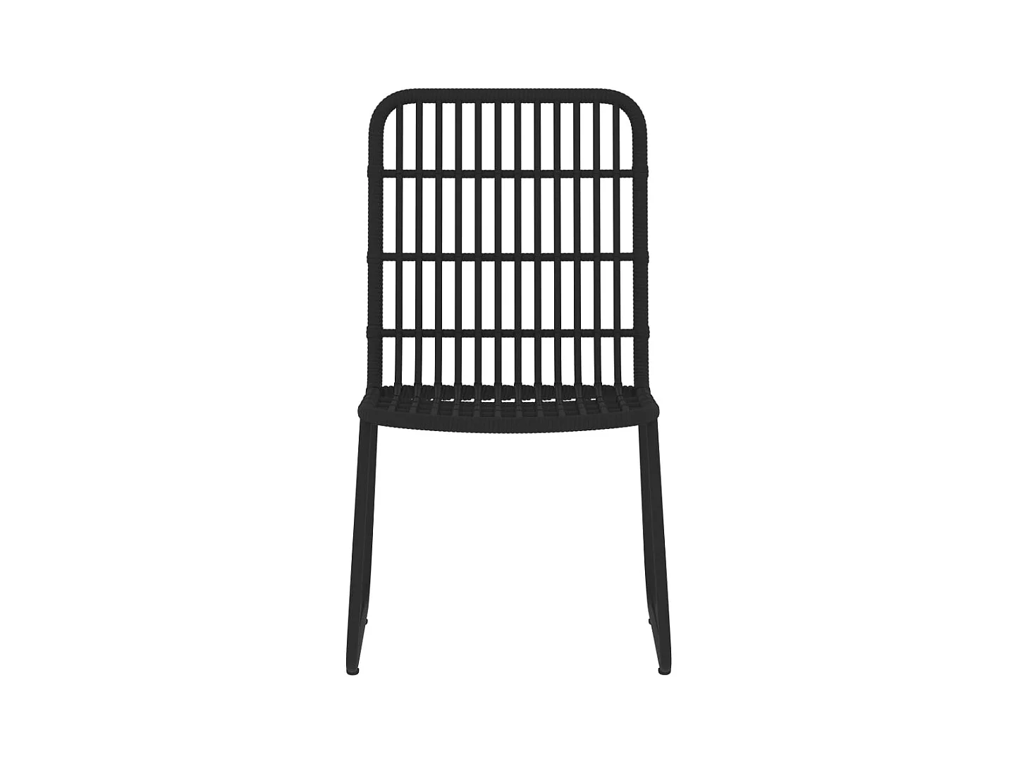 Conjunto de jantar de jardim móveis de exterior 5 peças preto 02_0013853