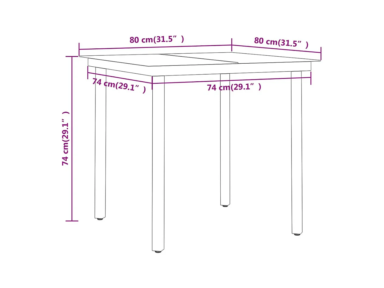 Conjunto de jantar ao ar livre de 5 peças marrom e preto 02_0013564