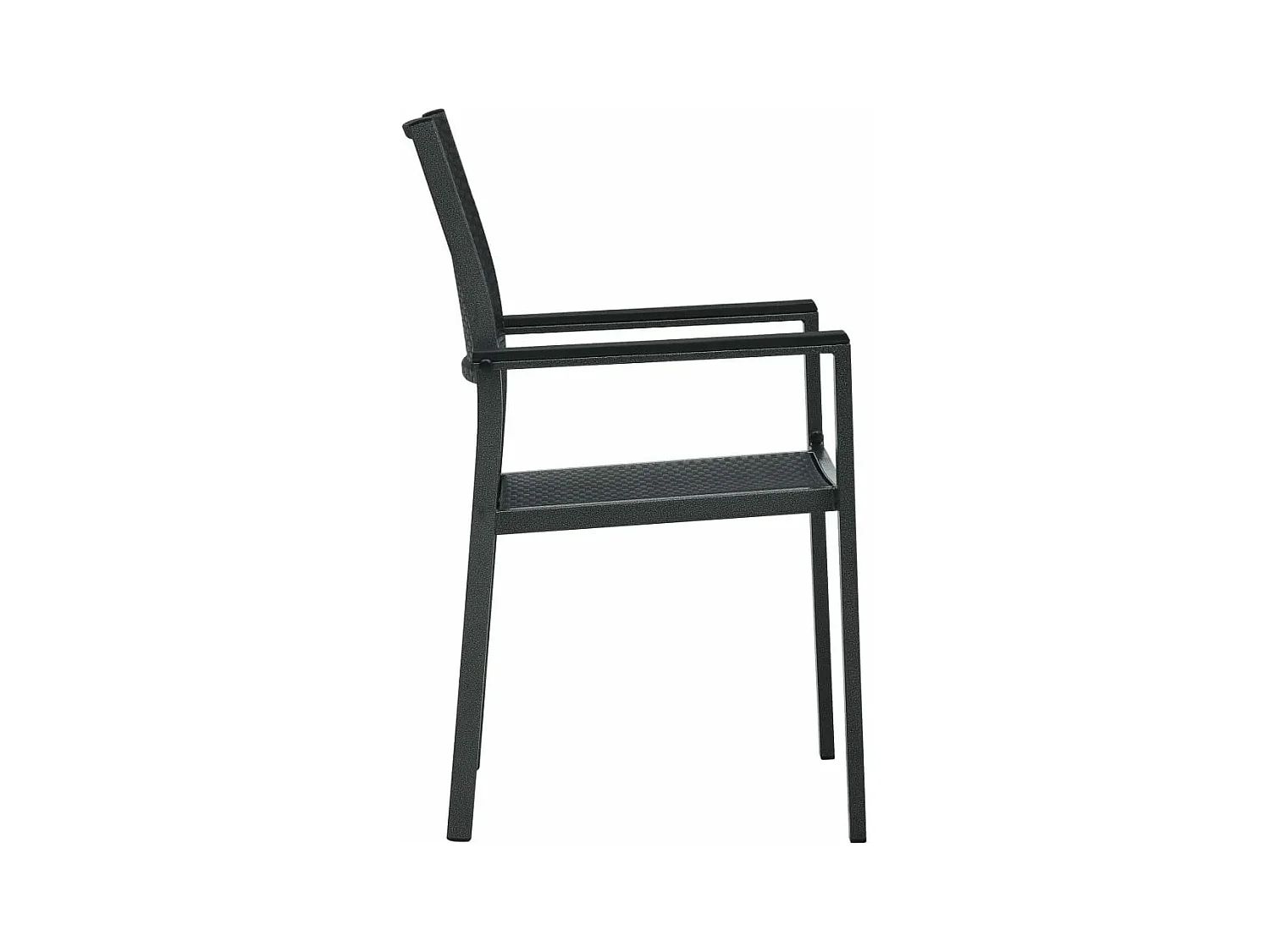 Juego de comedor de jardín muebles de exterior 5 piezas negro 02_0013839