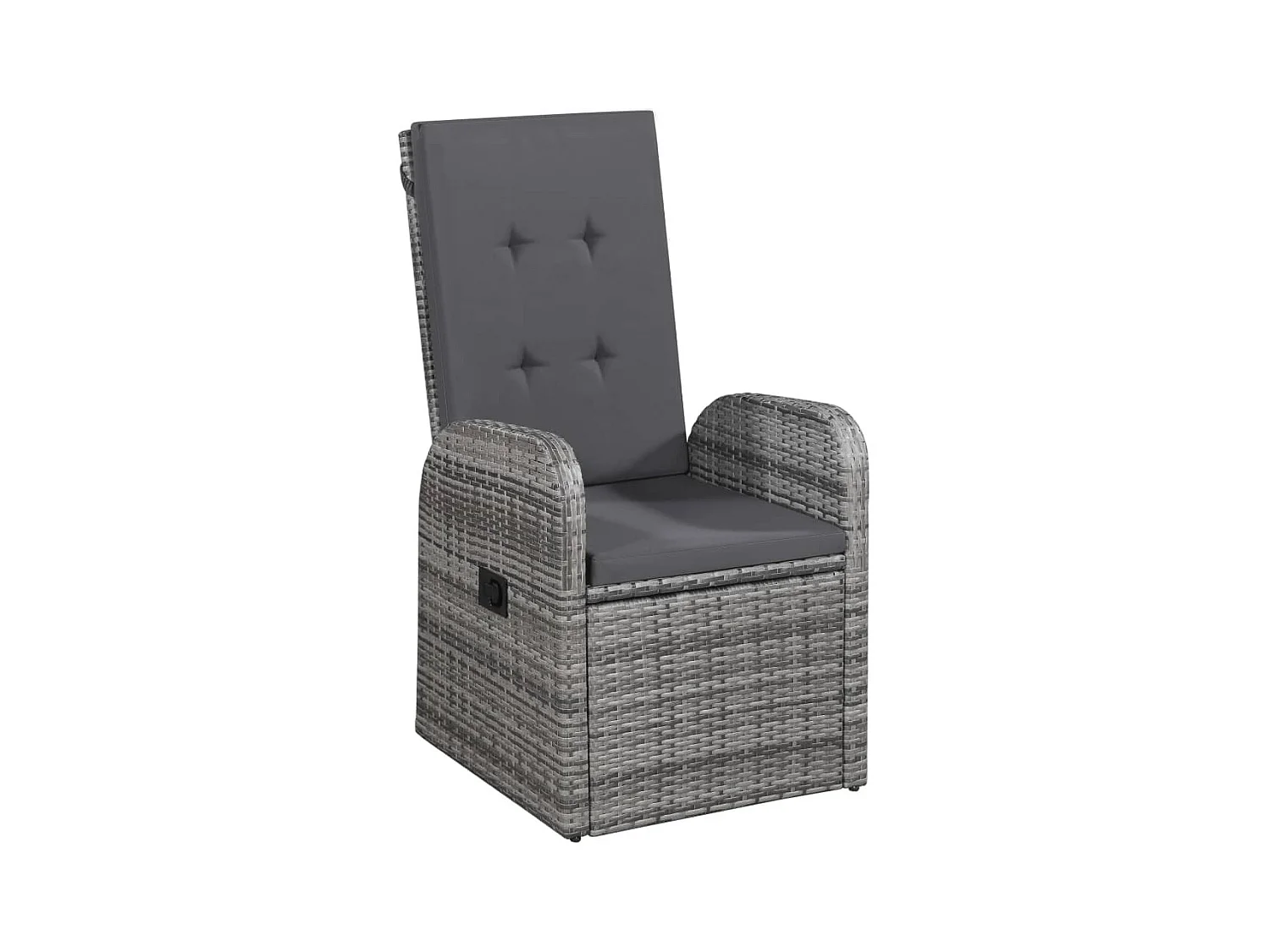 Set da pranzo da giardino mobili da esterno con cuscini 5 pezzi grigio 02_0014148