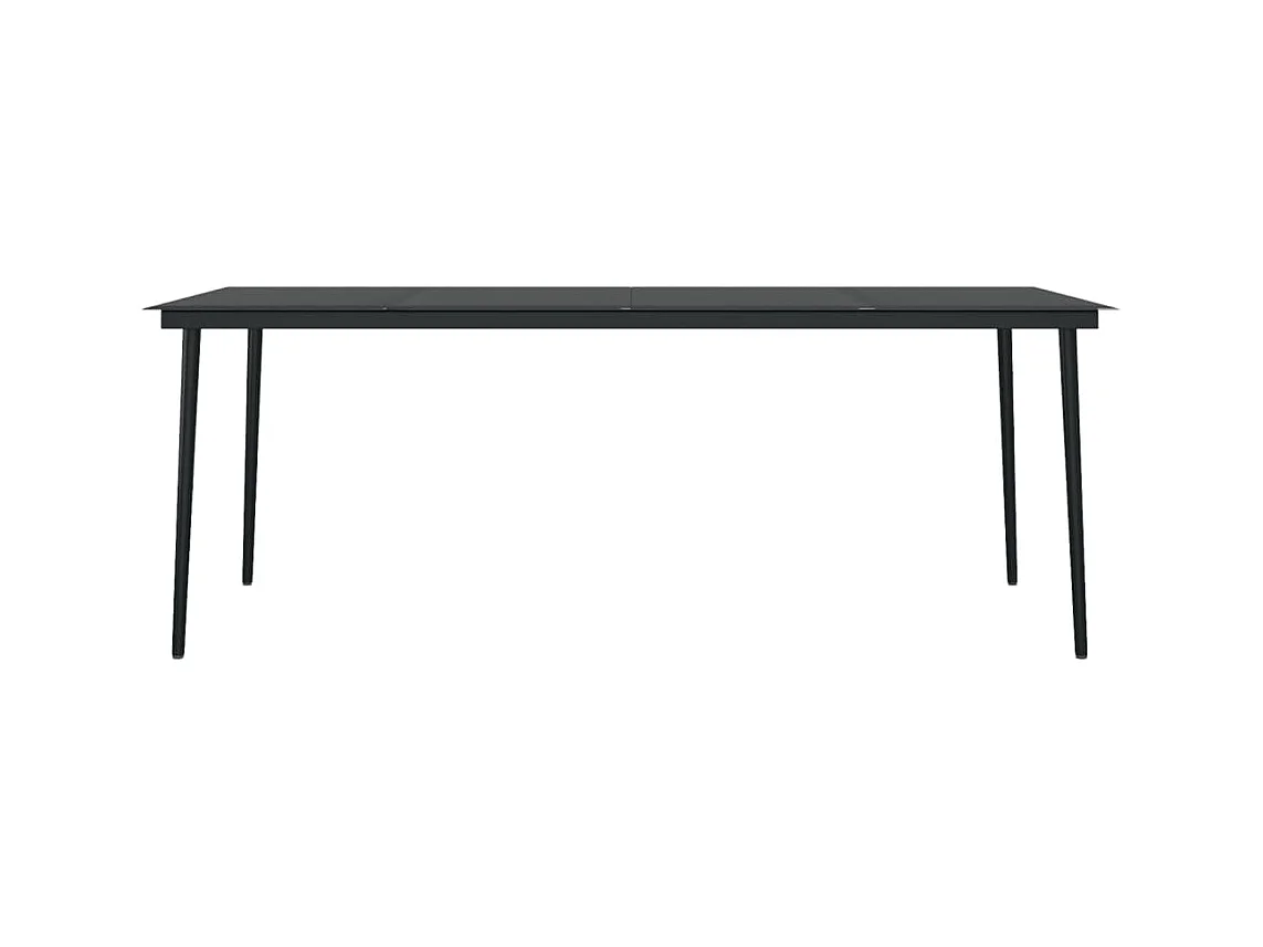 Set da pranzo da giardino mobili da esterno 7 pezzi nero 02_0014006