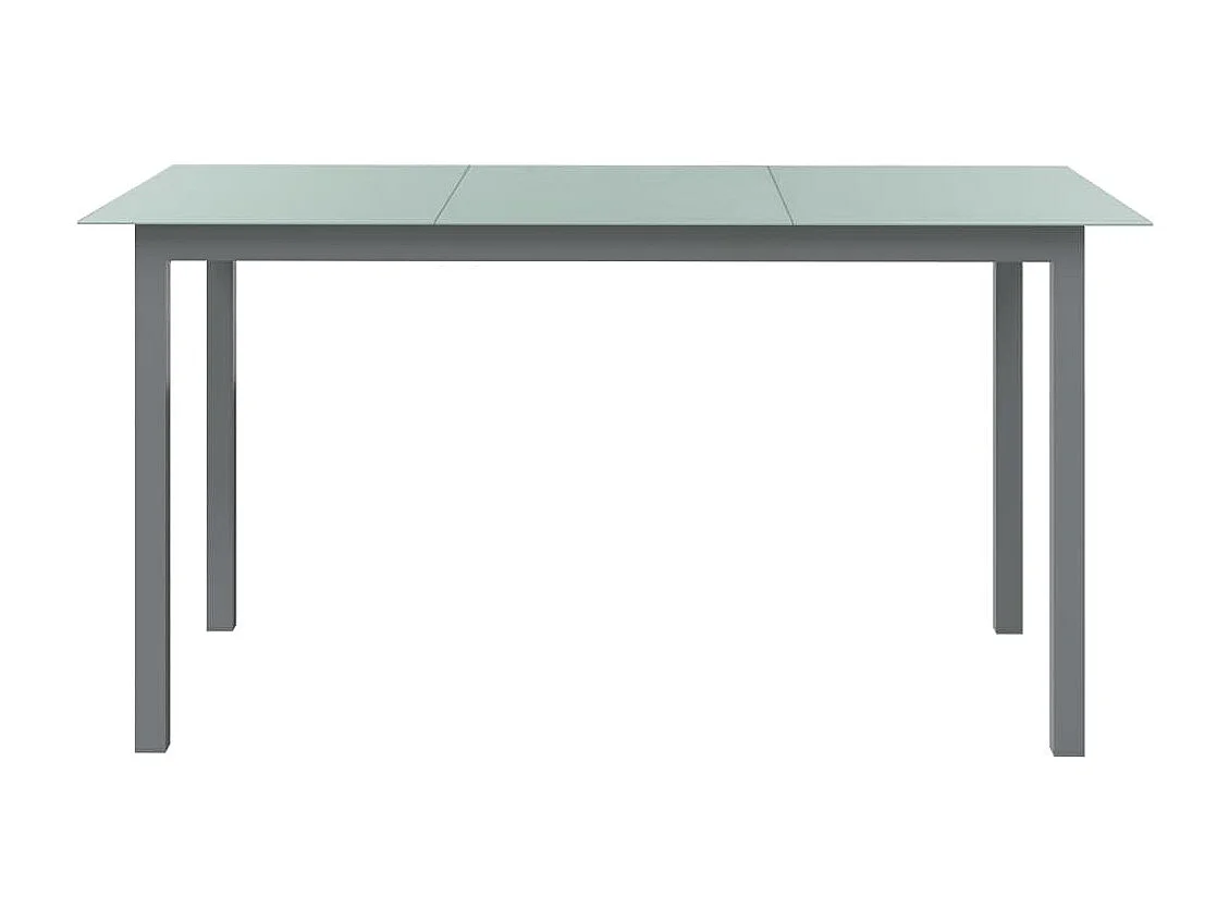 Juego de comedor de jardín muebles de exterior 10 piezas negro y plata 02_0013569