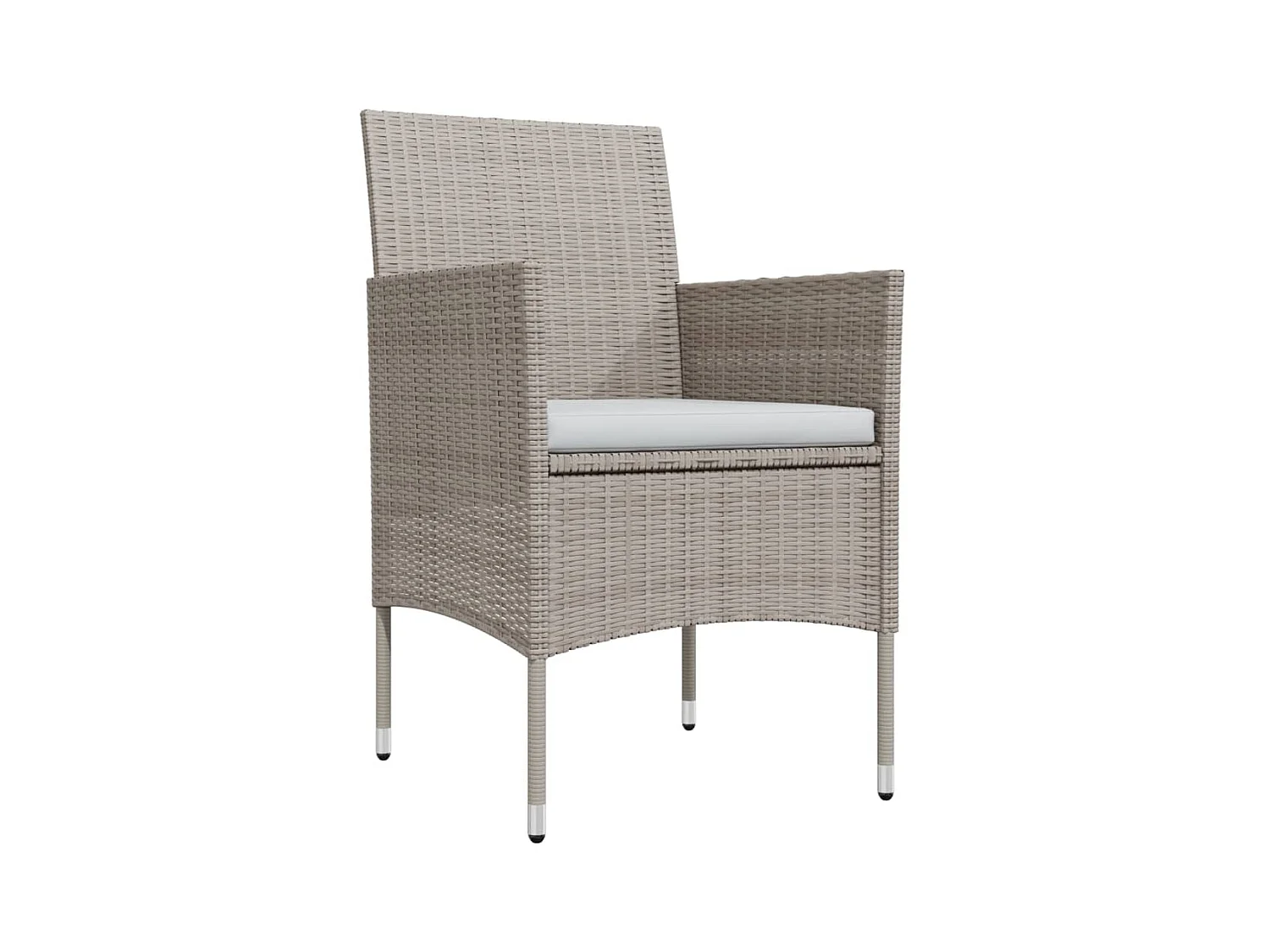 Juego de comedor de jardín muebles de exterior cojines 9 piezas beige/negro 02_0014184