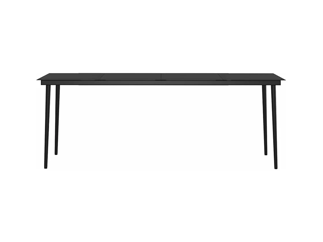 Juego de comedor de jardín muebles de exterior cojines 9 piezas beige/negro 02_0014184