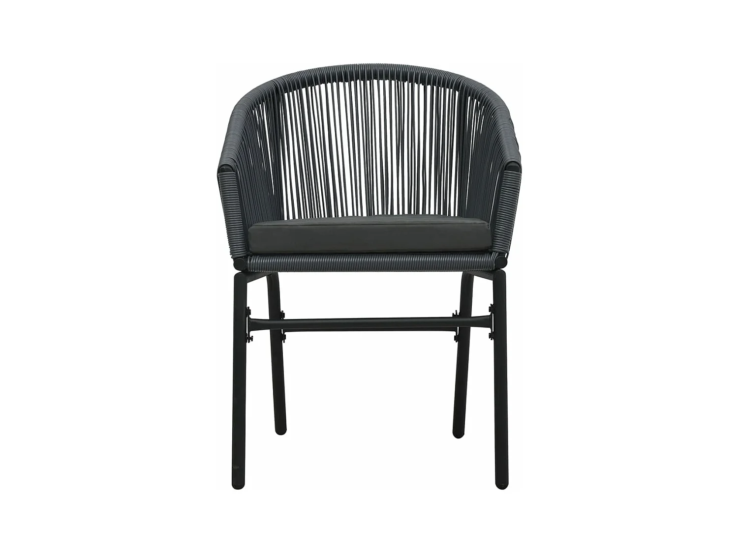 Conjunto de jantar de jardim móveis de exterior 7 peças cinza 02_0013957