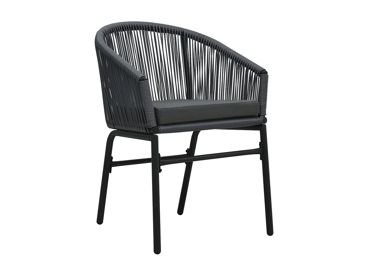 Conjunto de jantar de jardim móveis de exterior 7 peças cinza 02_0013957