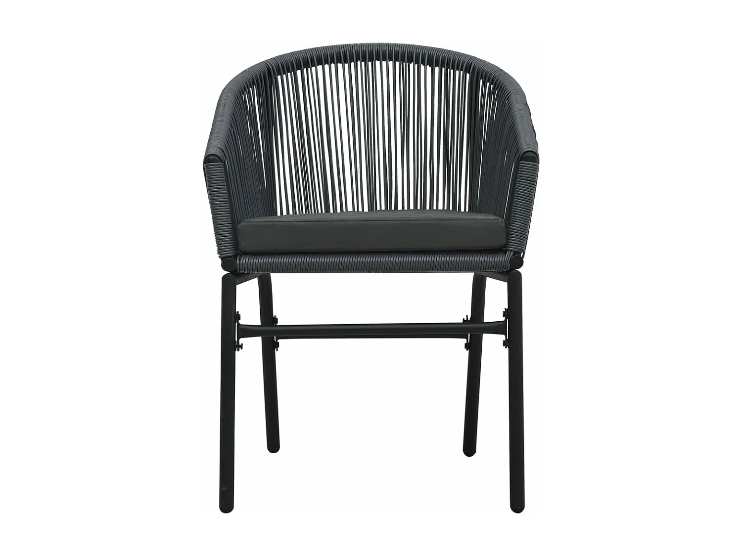 Conjunto de jantar de jardim móveis de exterior 7 peças cinza 02_0013957