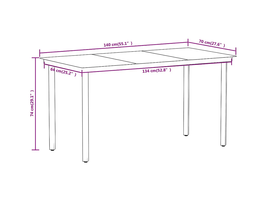 Juego de comedor de jardín muebles de exterior 5 piezas negro 02_0013886