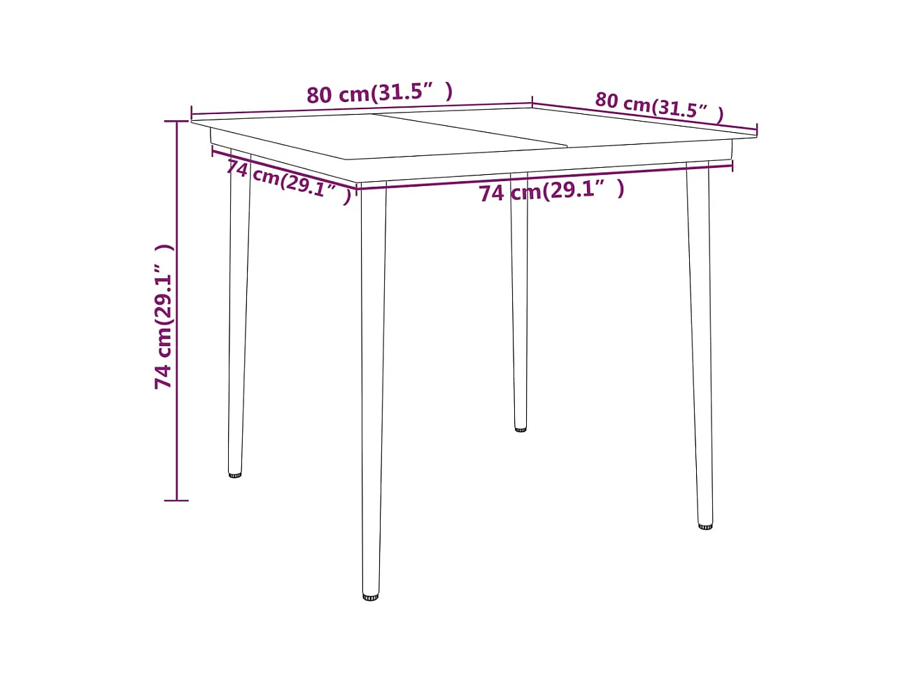 Ensemble de salle à noire 55 x 64 x 105 cm 02_0013848