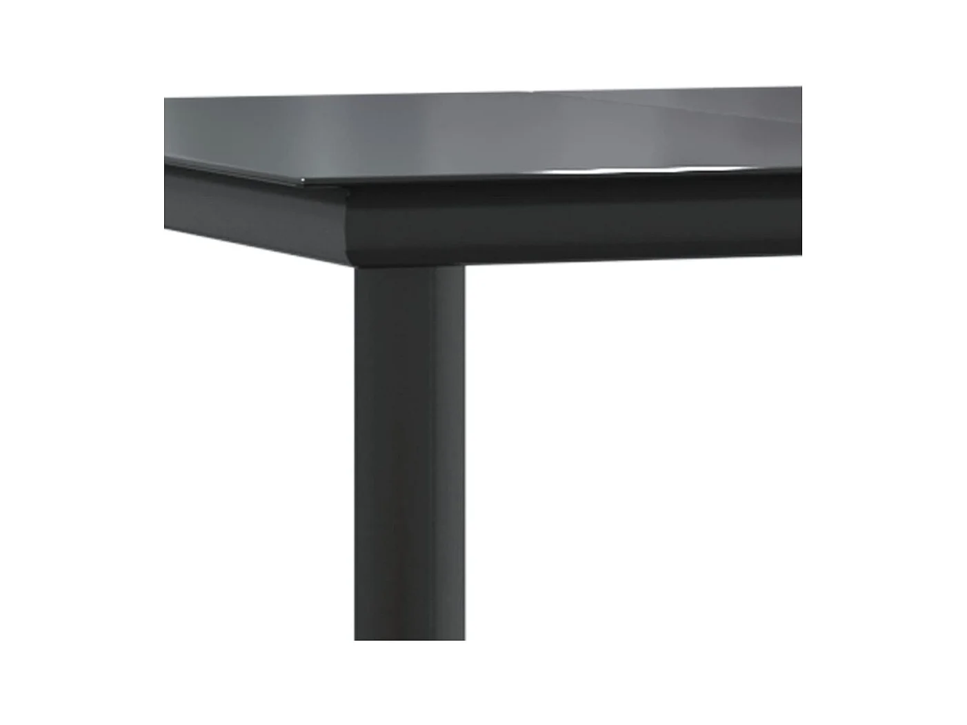 Conjunto de jantar de jardim móveis de exterior com almofadas 5 peças preto 02_0014163