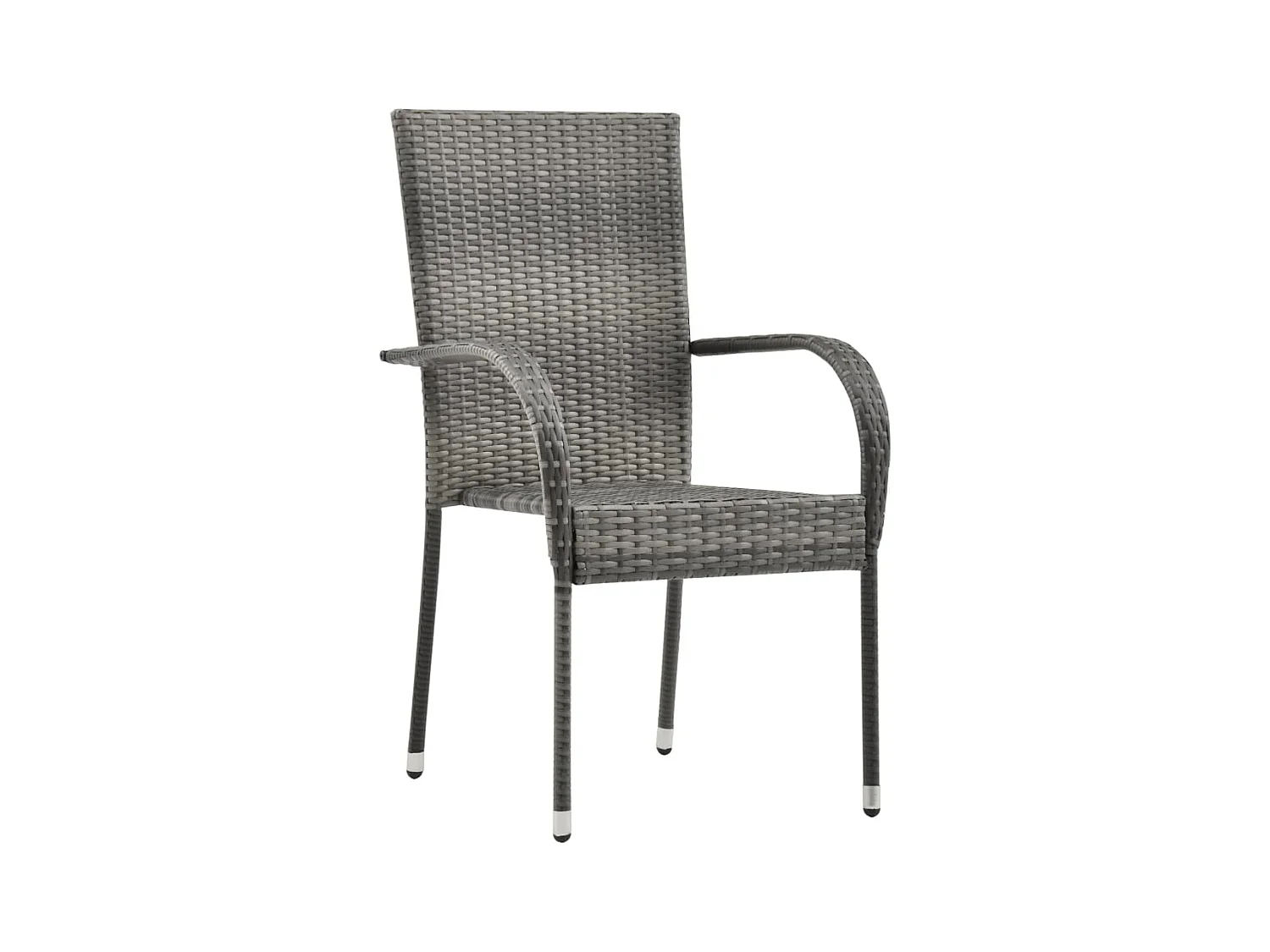 Set da pranzo da giardino mobili da esterno 7 pezzi grigio e nero 02_0013973