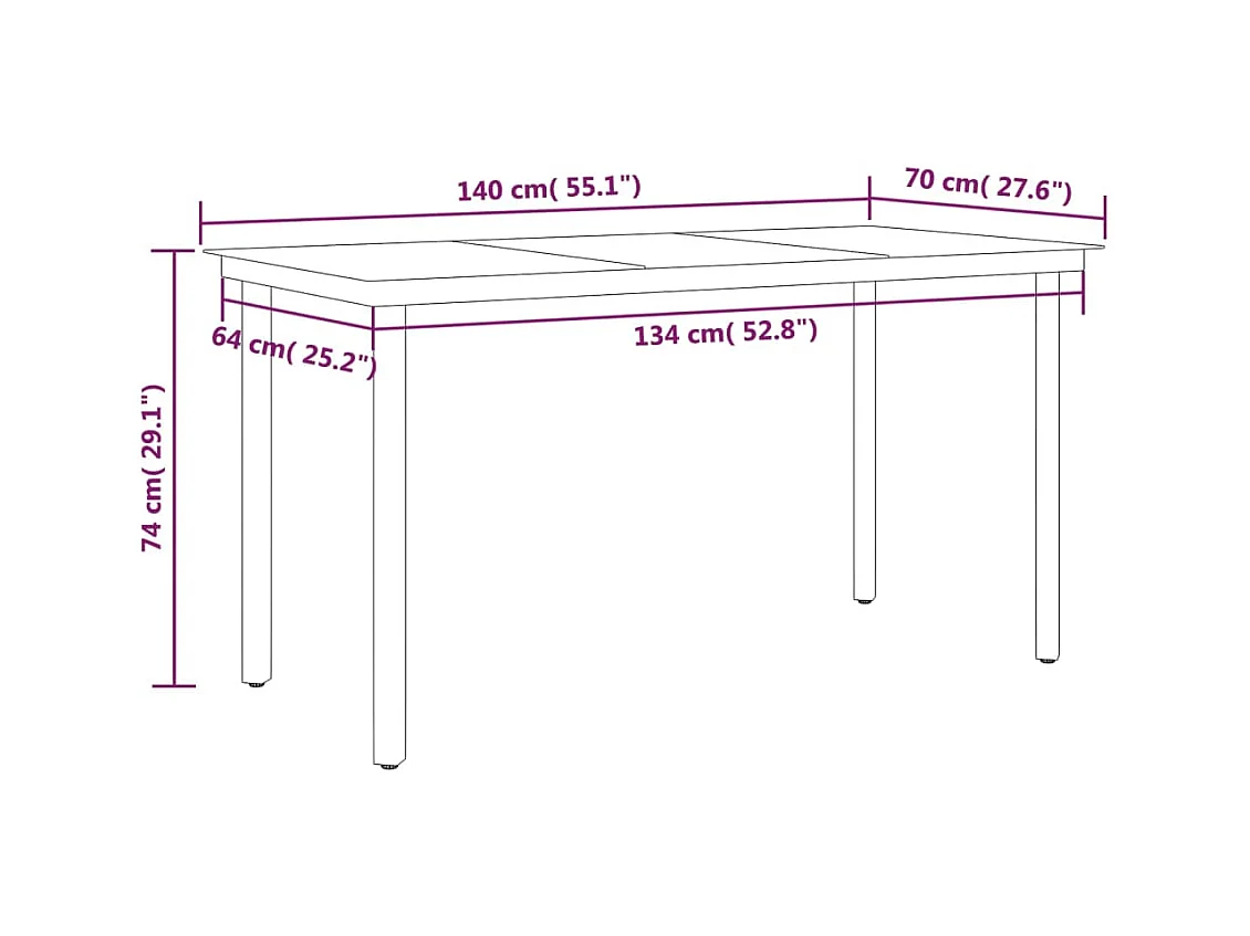 Set da pranzo da giardino mobili da esterno 5 pezzi nero 02_0013859