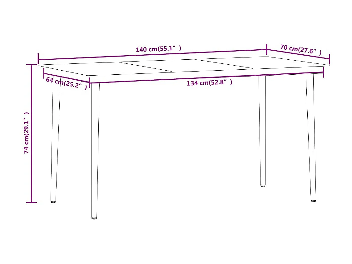 Juego de comedor de jardín muebles de exterior 5 piezas negro 02_0013847