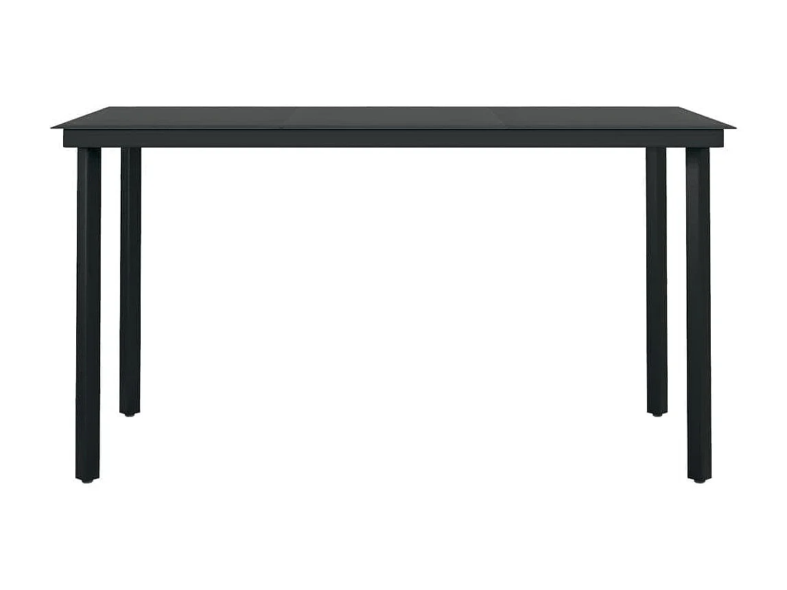 Conjunto de jantar de jardim móveis de exterior 7 peças preto 02_0013995