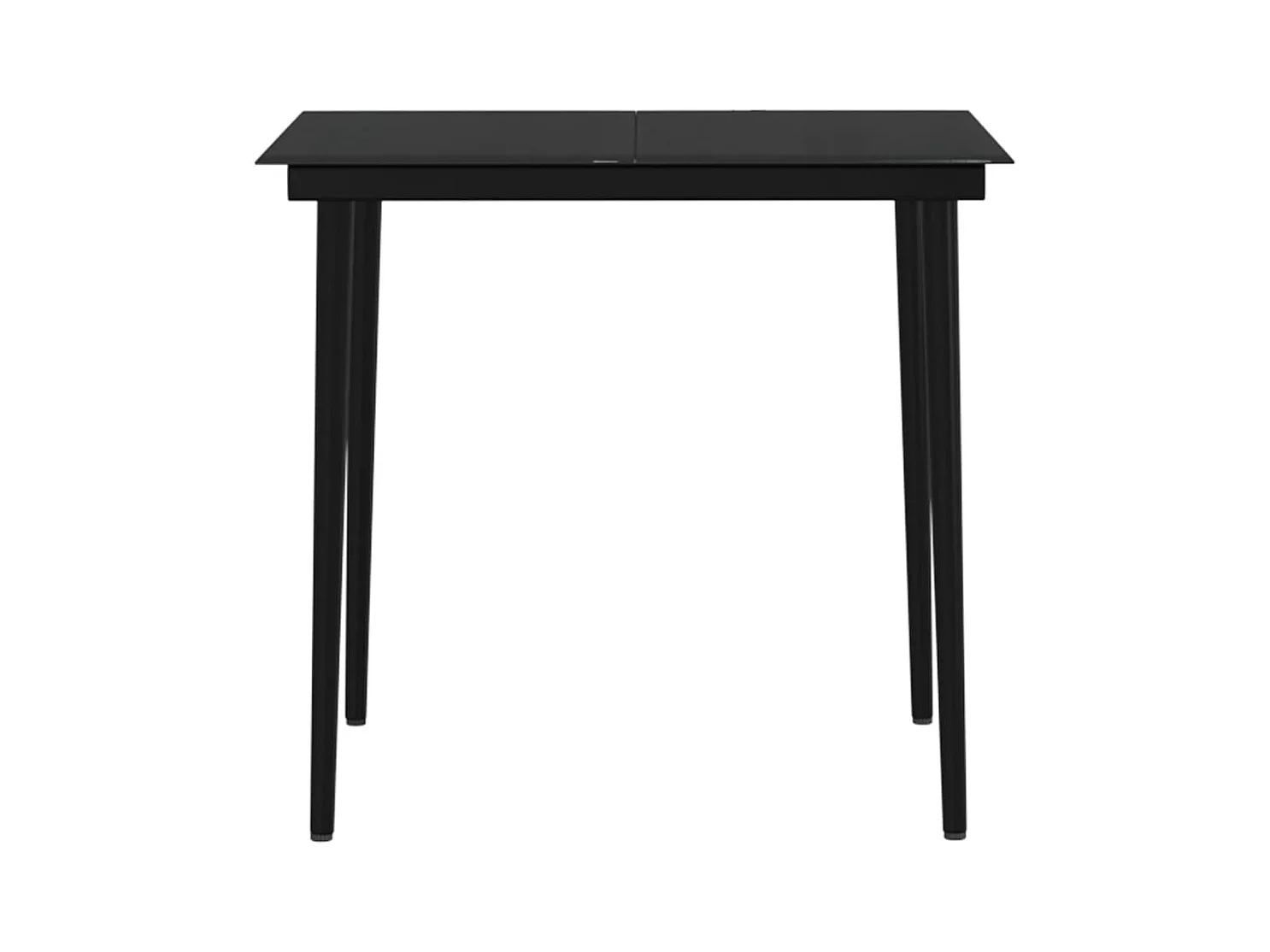 Set da pranzo da giardino mobili da esterno con cuscini 5 pezzi nero 02_0014161