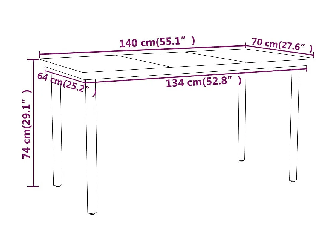 Juego de comedor de jardín muebles de exterior 5 piezas negro 02_0013843