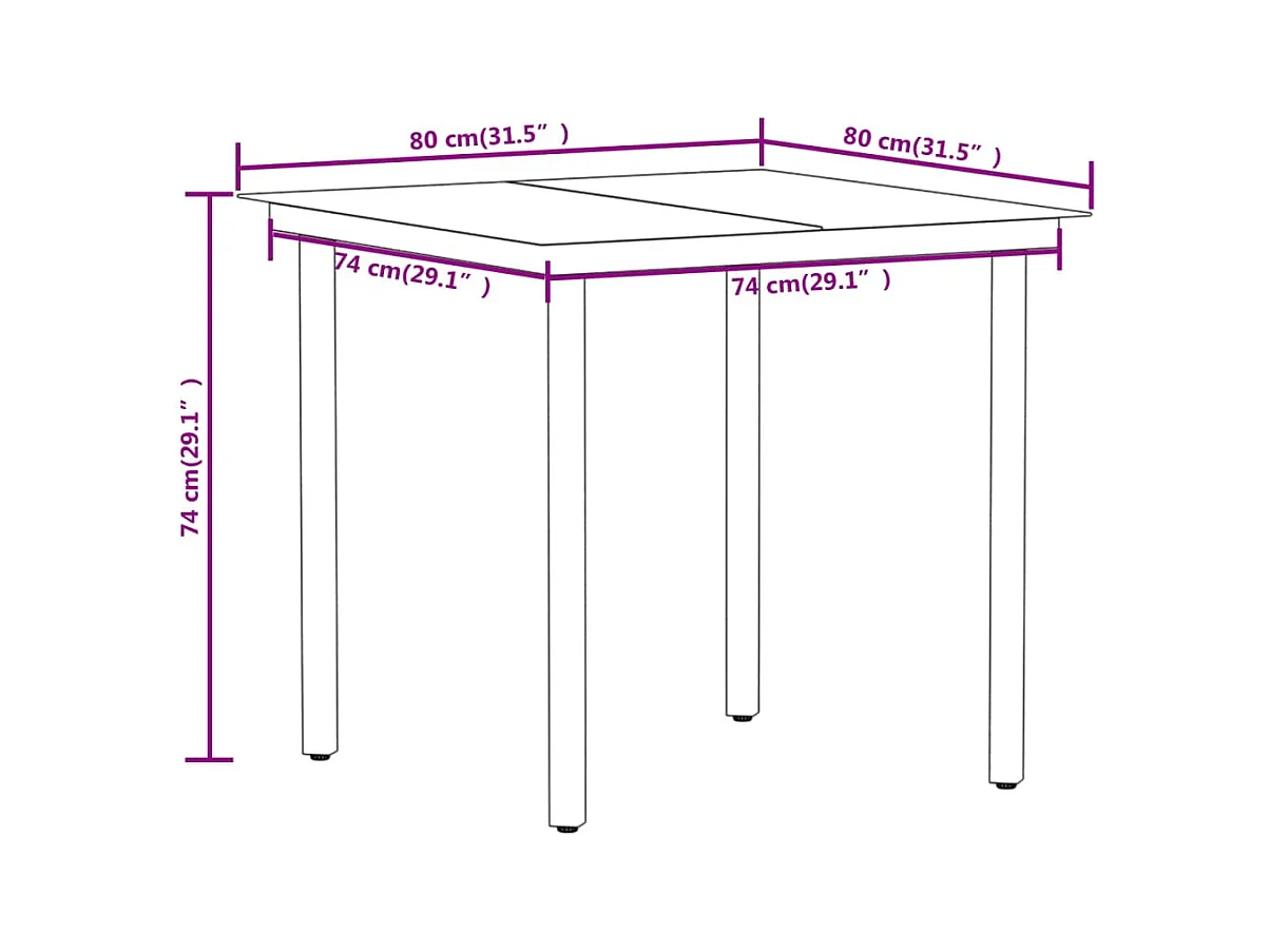Juego de comedor de jardín muebles de exterior 5 piezas negro 02_0013883