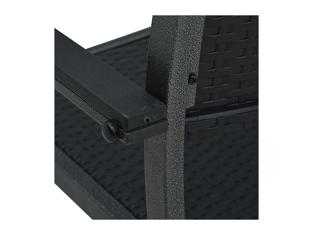 Conjunto de jantar de jardim móveis de exterior 5 peças preto 02_0013891