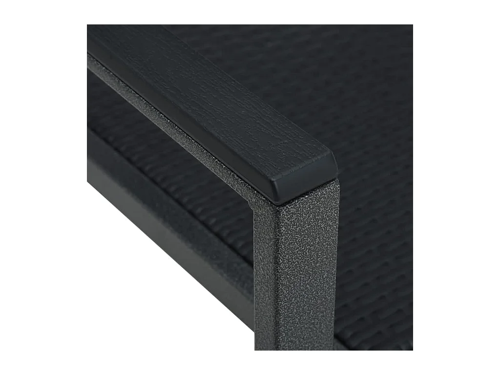 Conjunto de jantar de jardim móveis de exterior 5 peças preto 02_0013891