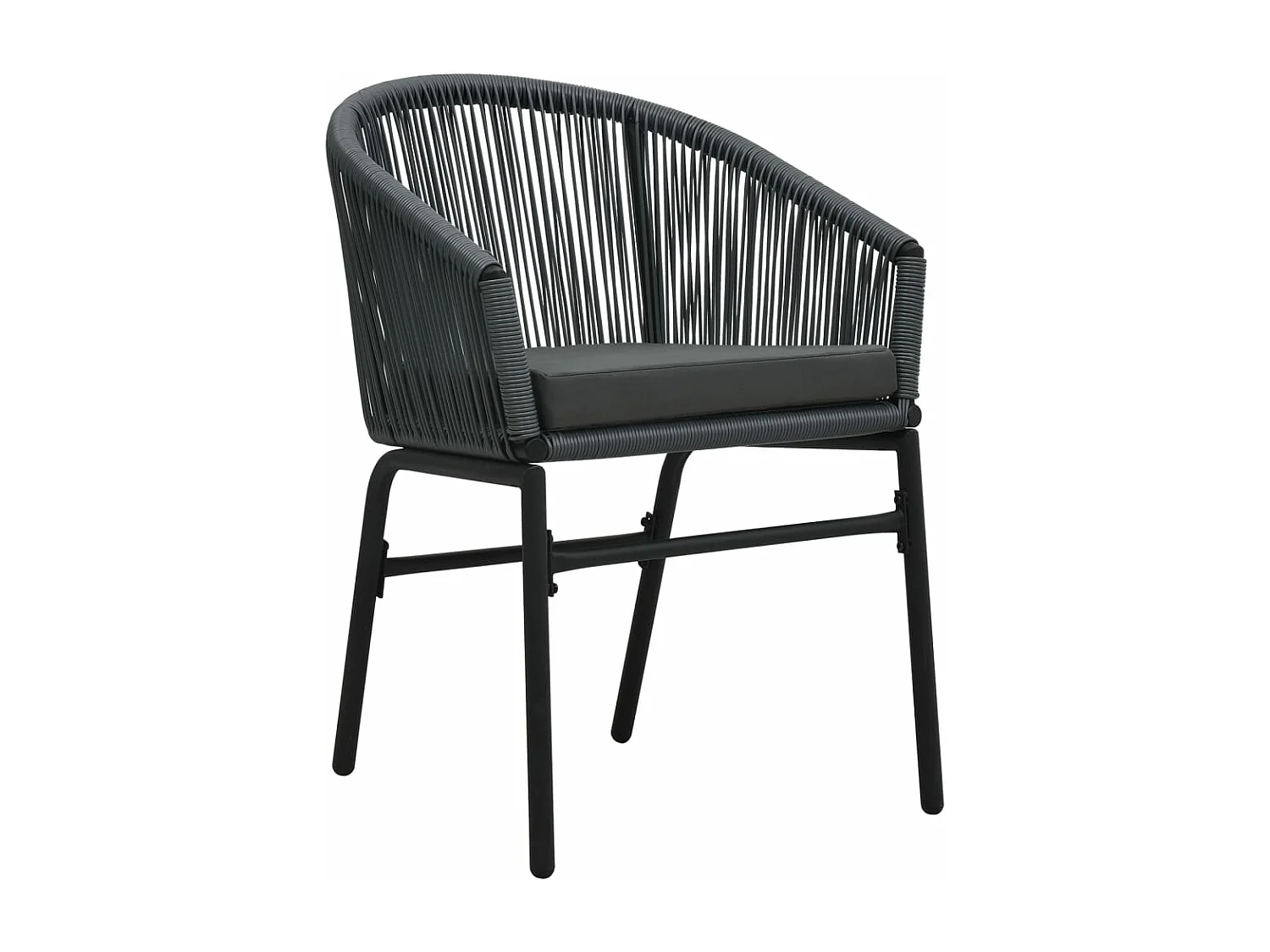 Set da pranzo da giardino mobili da esterno 5 pezzi grigio 02_0013773