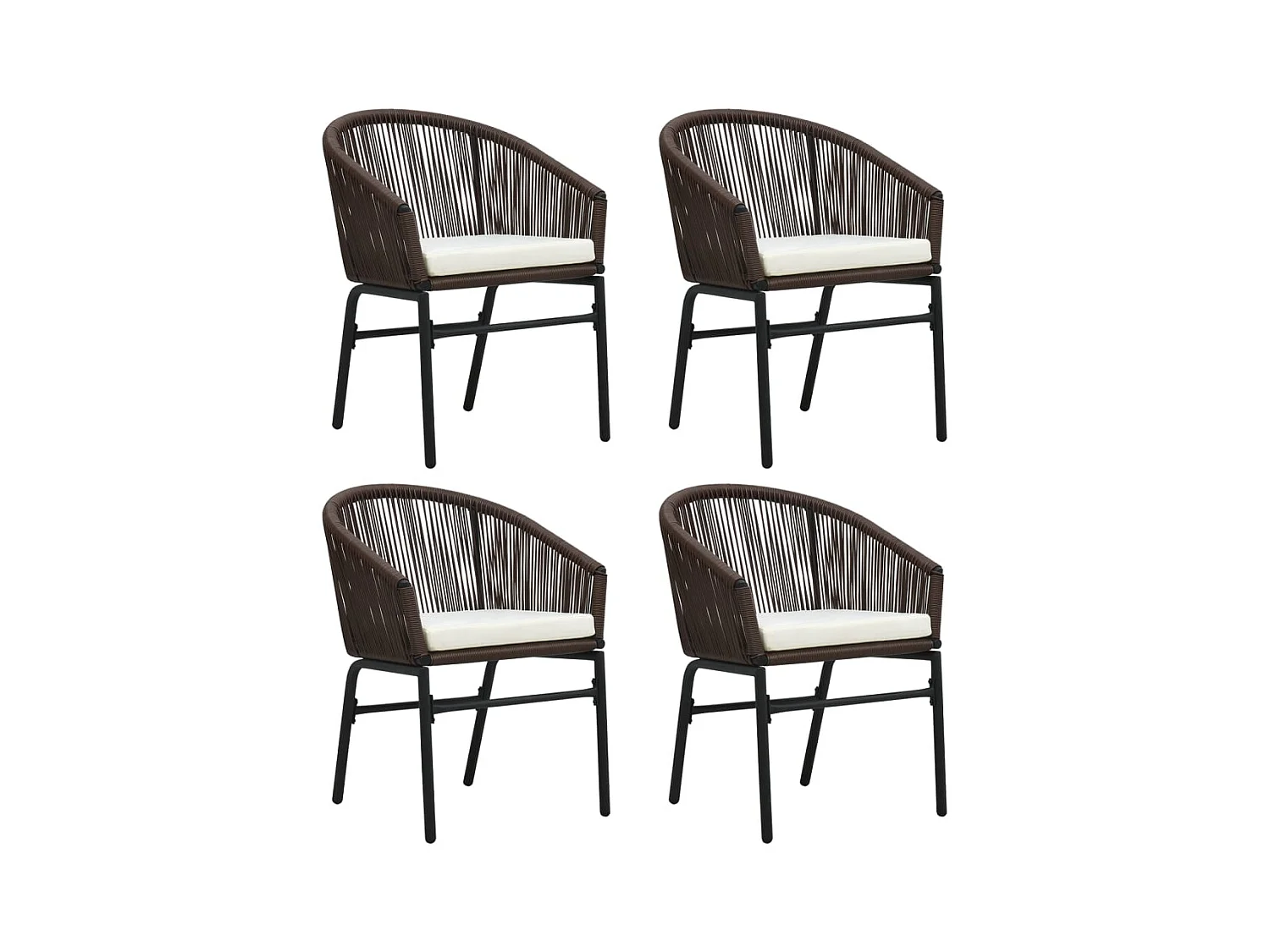 Set da pranzo da giardino mobili da esterno 5 pezzi marrone 02_0013823