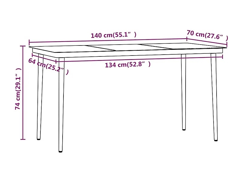 Juego de comedor de jardín muebles de exterior con cojines 5 piezas negro 02_0014151