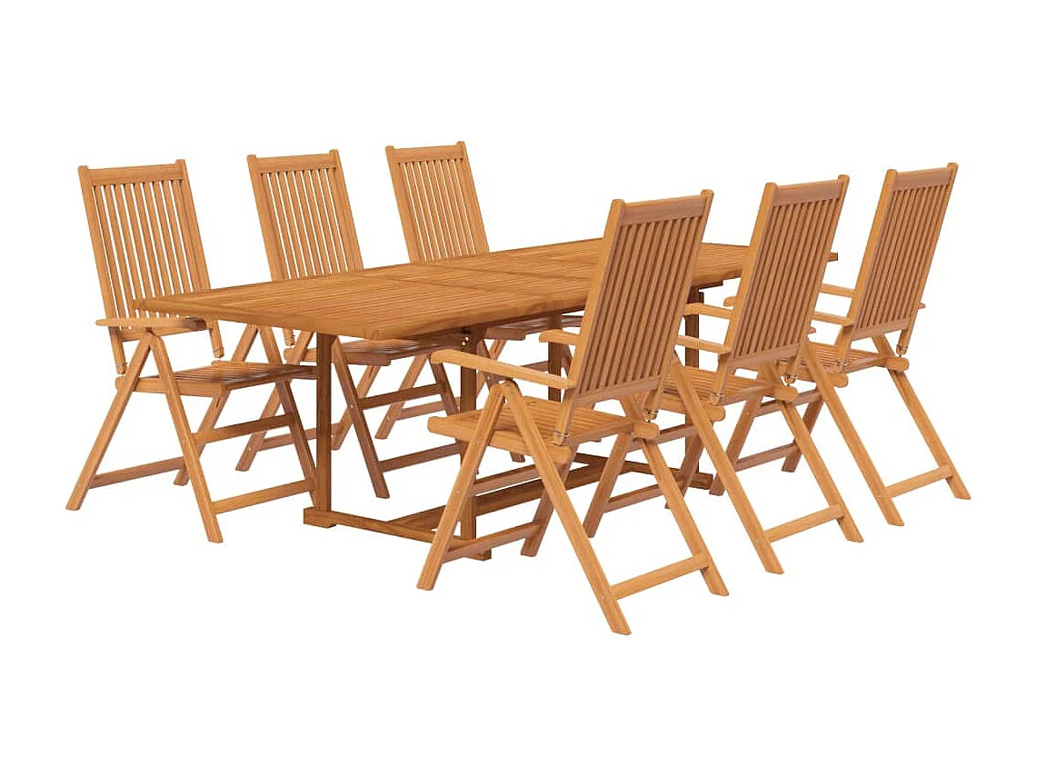 Ensemble de salle à bois marron 240 x 100 x 75 cm 02_0013931