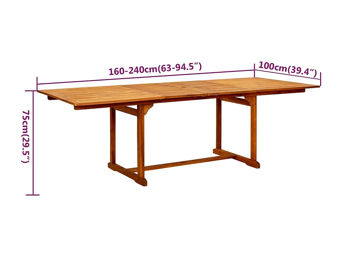Ensemble de salle à bois marron 240 x 100 x 75 cm 02_0013931