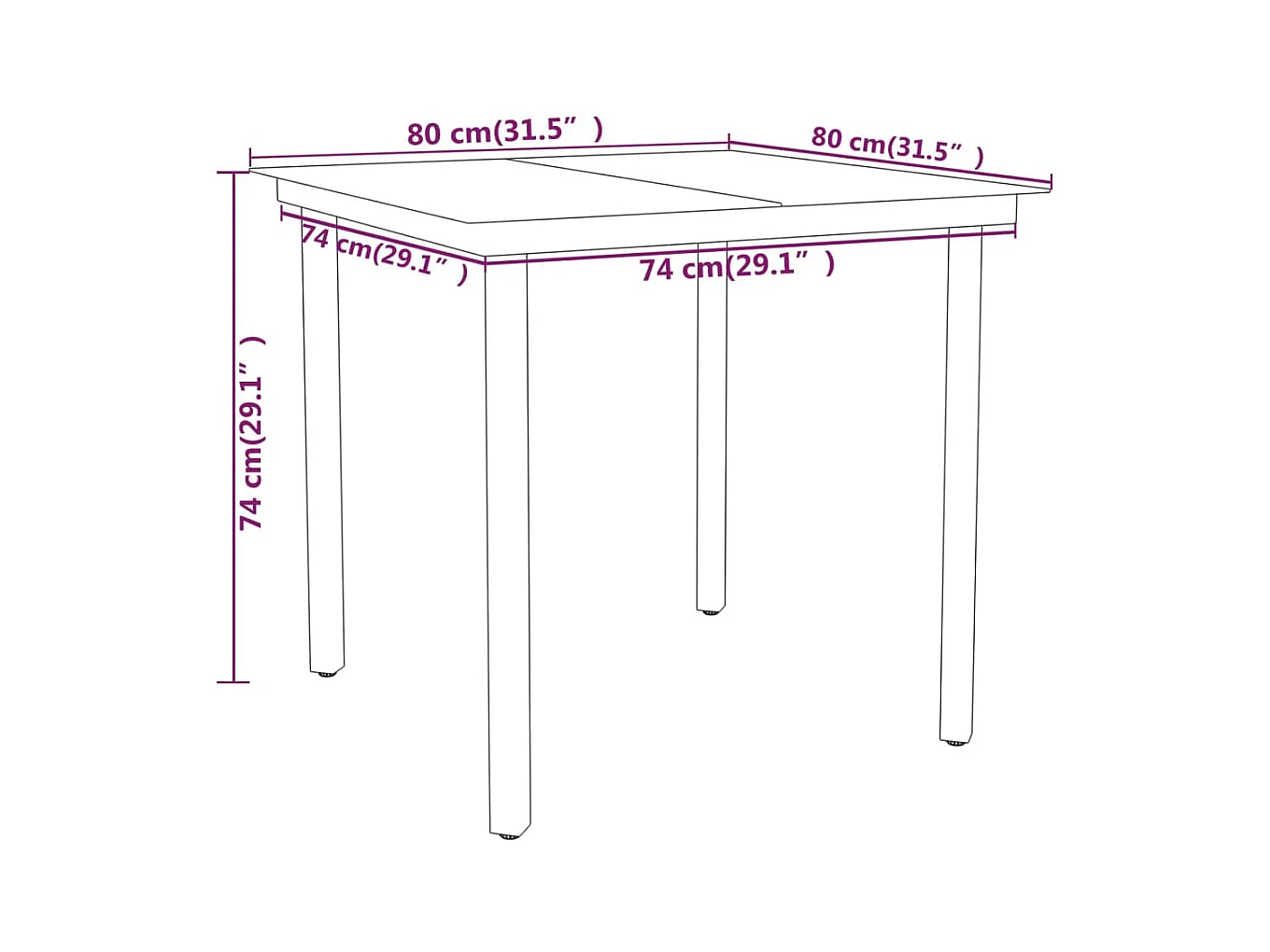 Ensemble de salle à noire 55 x 64 x 105 cm 02_0013668