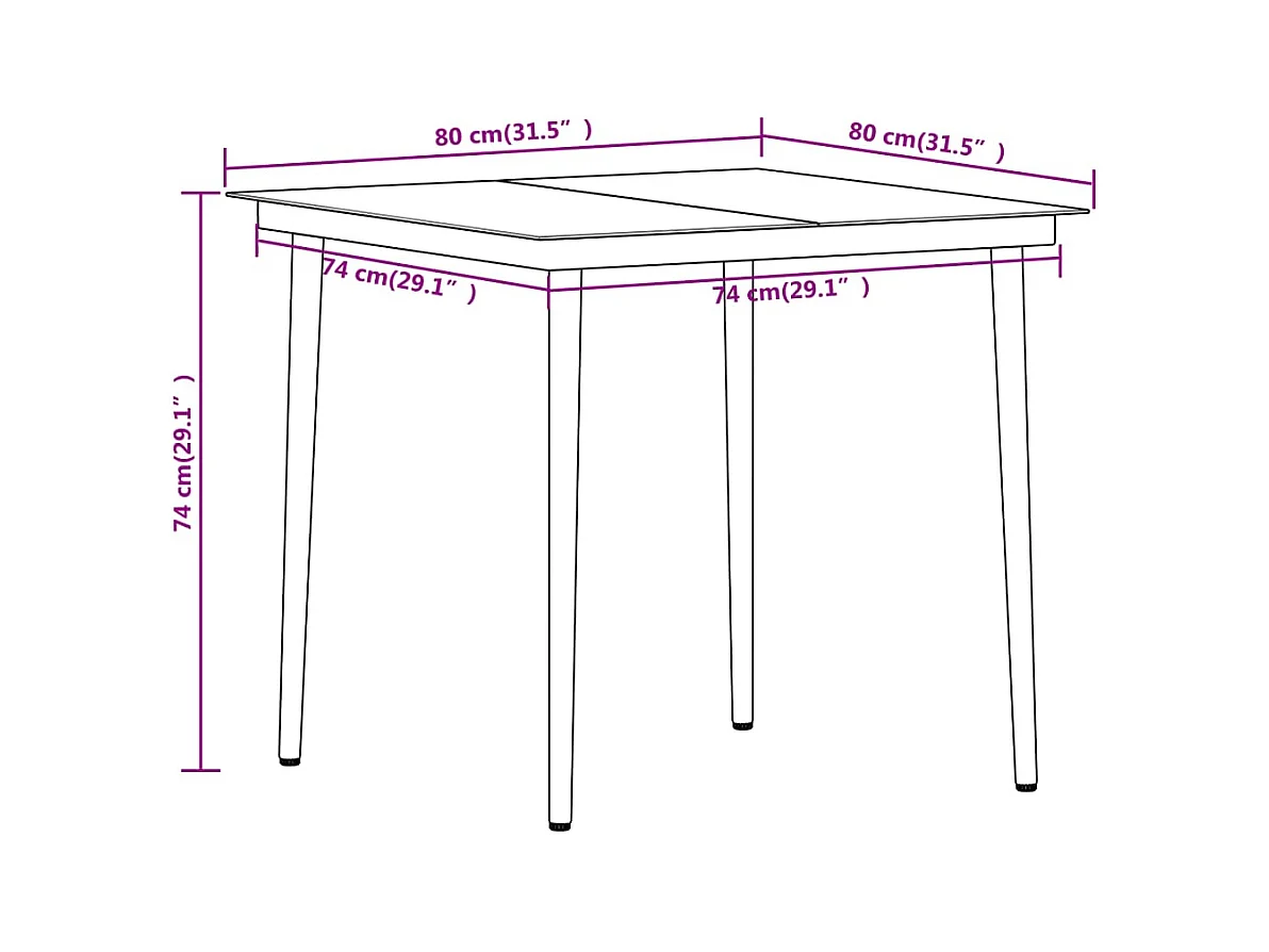 Set da pranzo da giardino mobili da esterno 3 pezzi nero 02_0013648
