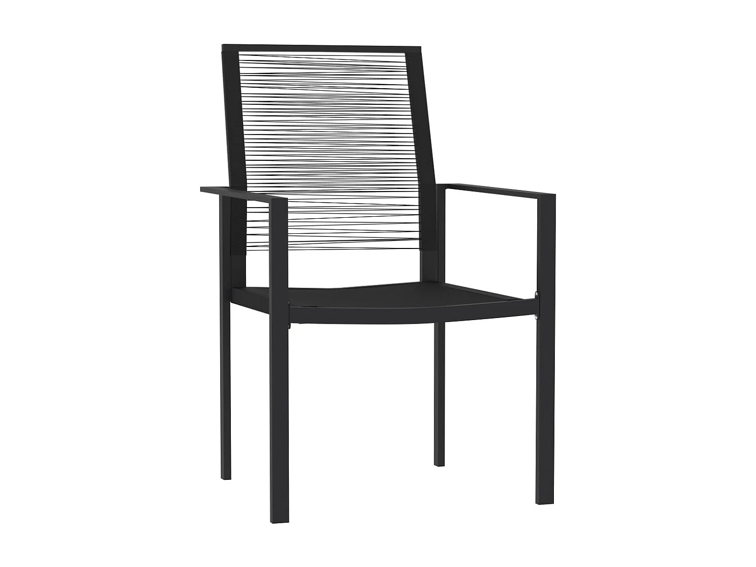 Set da pranzo da giardino mobili da esterno 9 pezzi nero 02_0014125