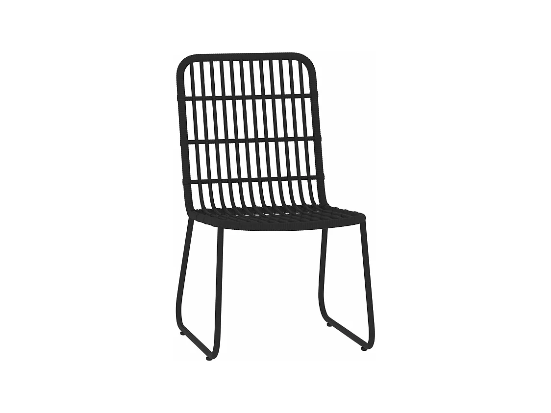 Conjunto de jantar de jardim móveis de exterior 5 peças preto 02_0013852