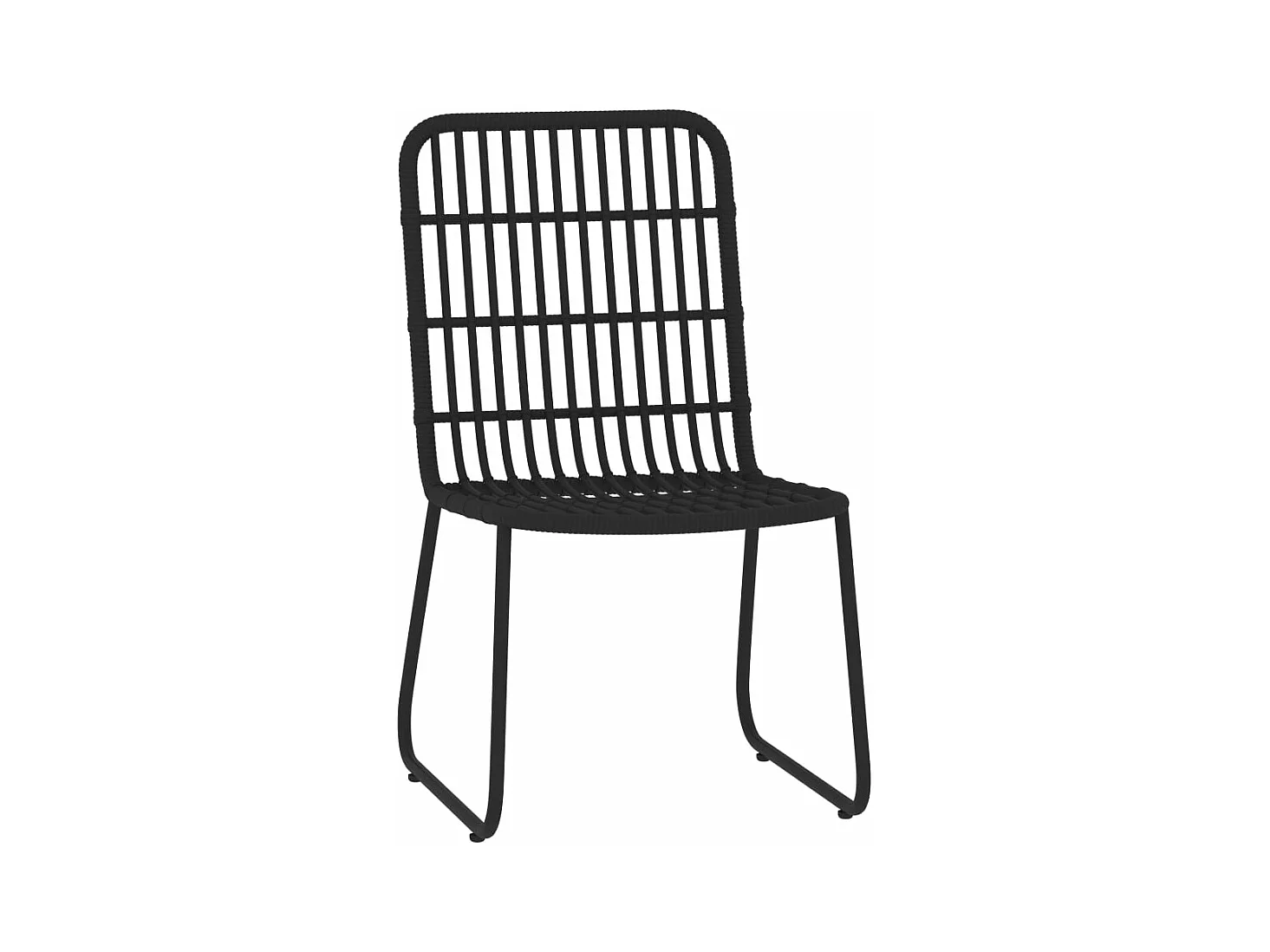 Conjunto de jantar de jardim móveis de exterior 5 peças preto 02_0013852