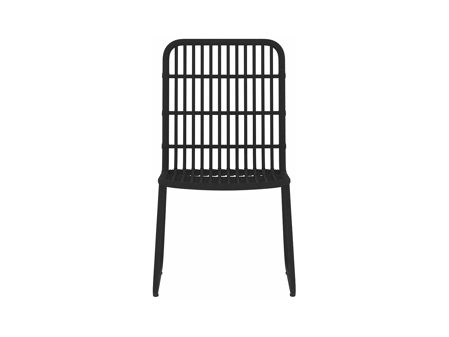 Conjunto de jantar de jardim móveis de exterior 5 peças preto 02_0013852