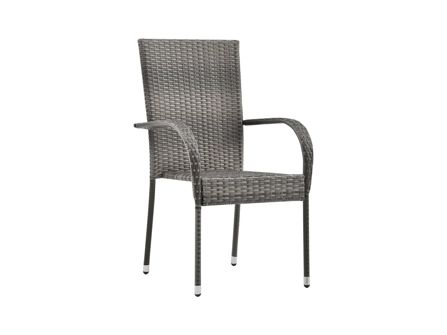 Set da pranzo da giardino mobili da esterno 3 pezzi grigio e nero 02_0013627