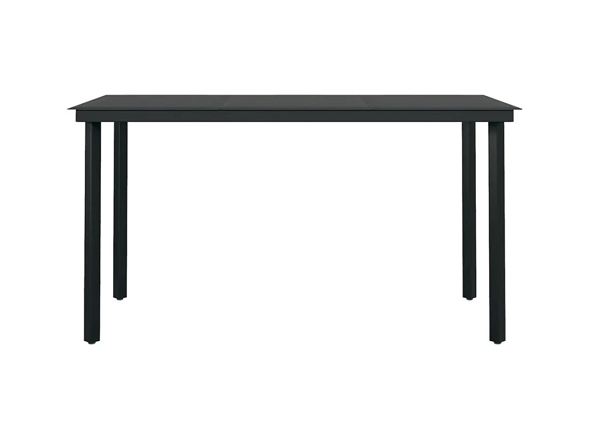 Set da pranzo per esterni marrone e nero da 7 pezzi 02_0013566