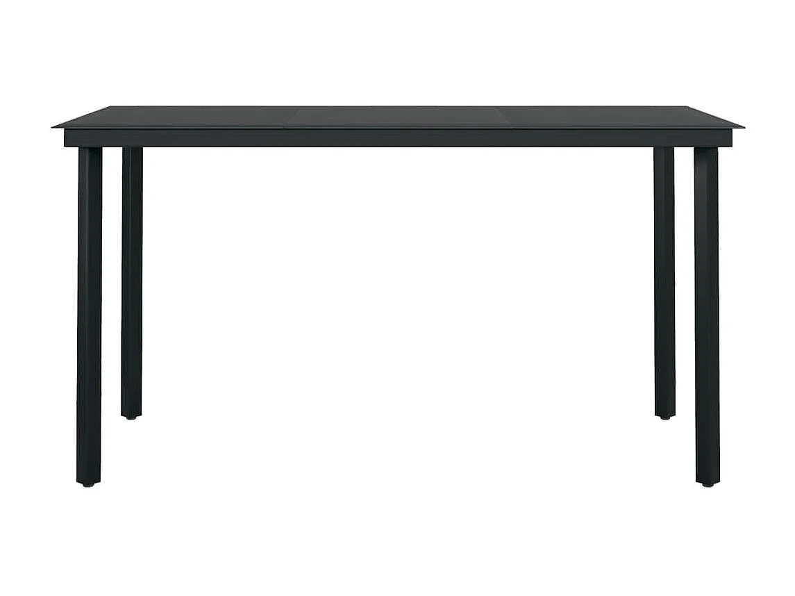 Juego de comedor de exterior de 7 piezas en marrón y negro 02_0013566