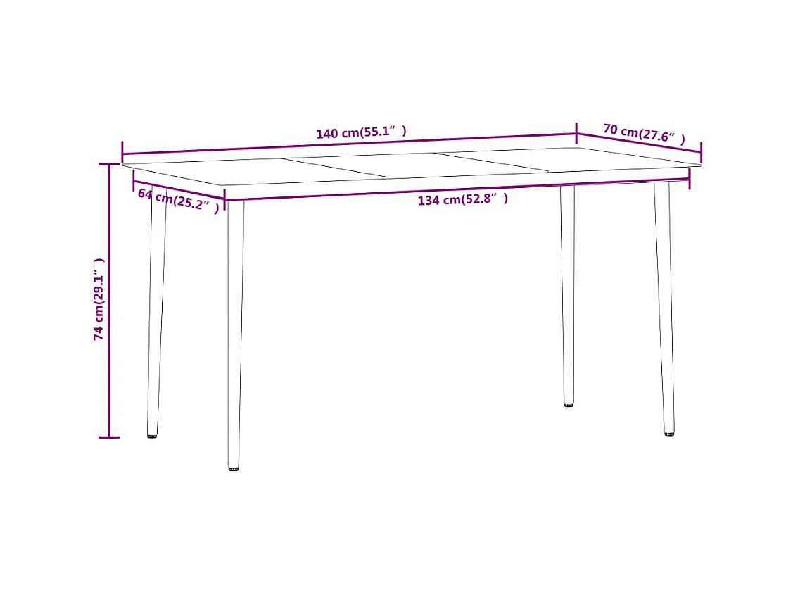 Juego de comedor de jardín muebles de exterior 5 piezas negro 02_0013889