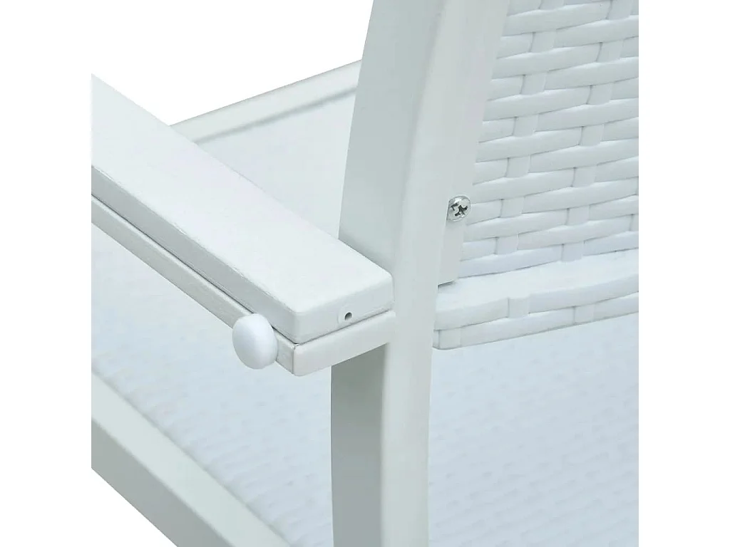 Conjunto de jantar de jardim móveis de exterior 5 peças branco 02_0013740