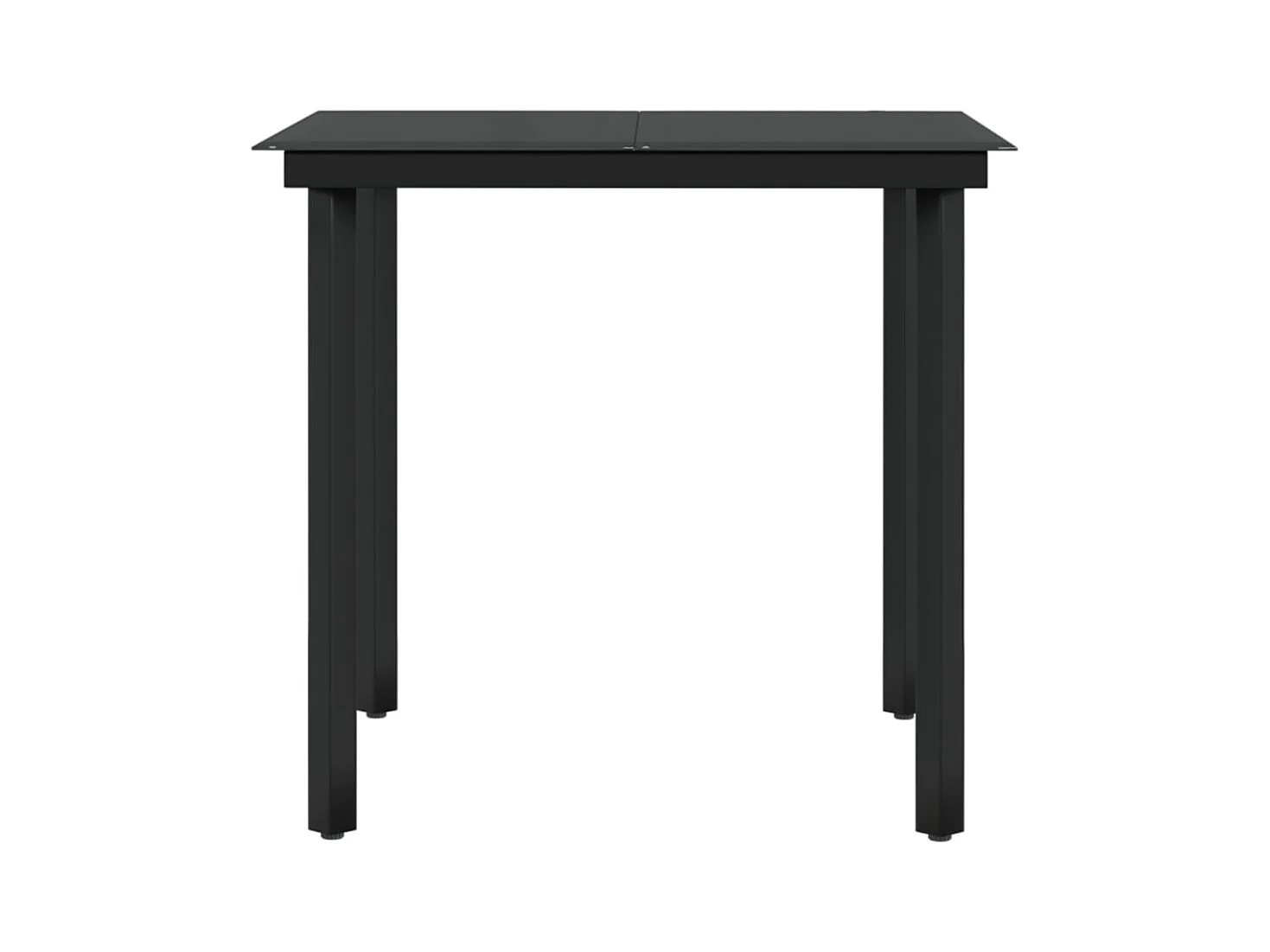 Juego de comedor de jardín muebles de exterior con cojines 5 piezas negro 02_0014160
