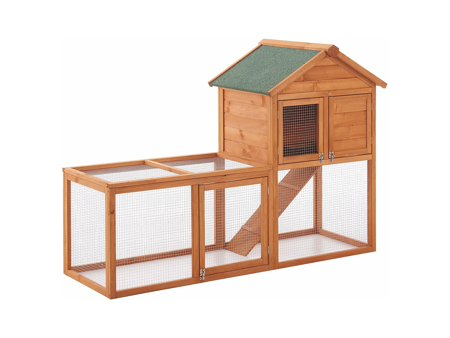 Gabbia a due livelli 110 x 160 x 61 cm abete naturale 03_0006807